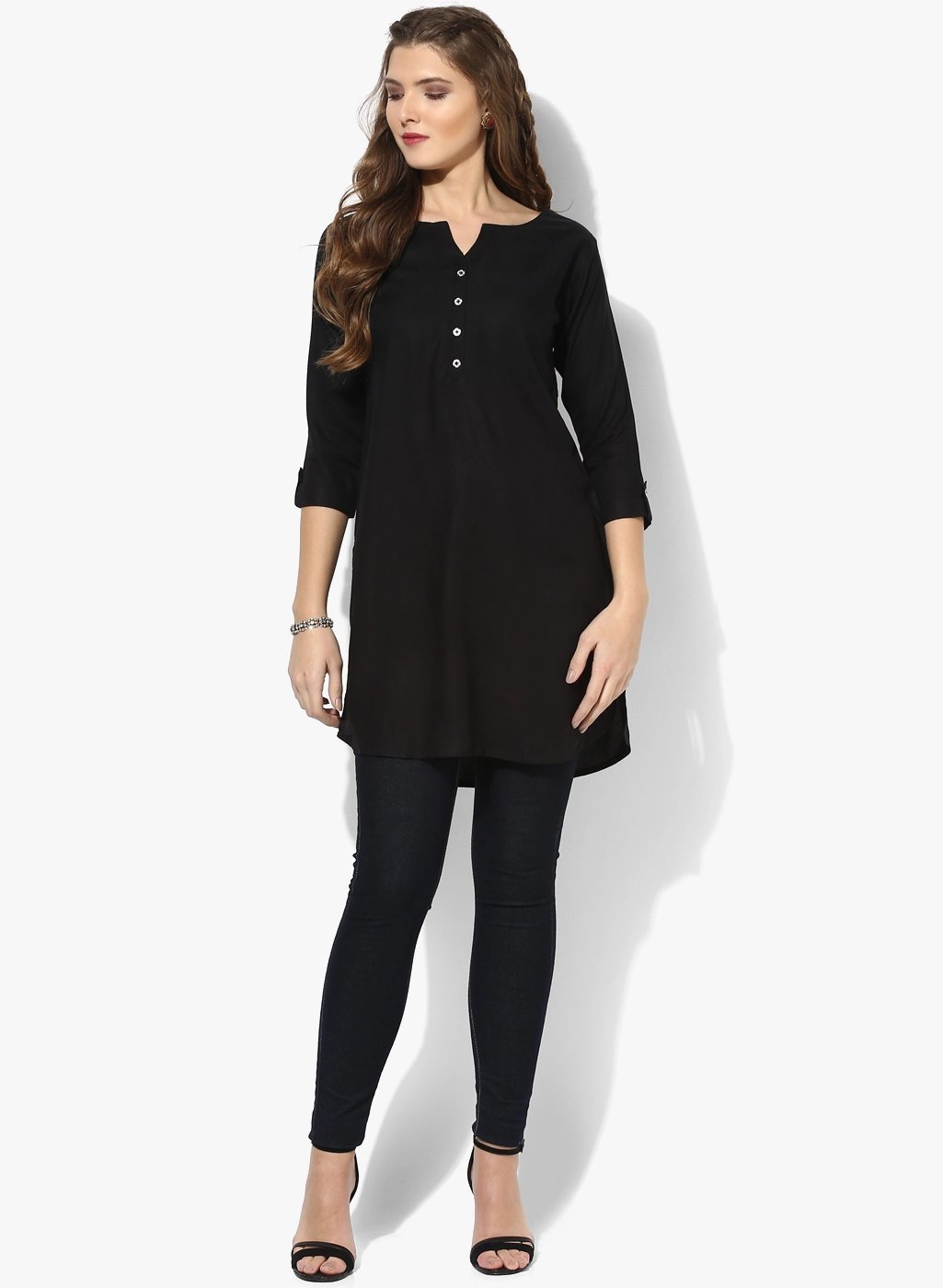 Black Women Short Kurti