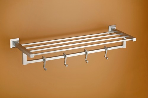 Luxurious Brass Towel Rack - Rectangular Design, 14 to 26.5mm Diameter | Premium Brass and Carbon Steel Construction, Stylish and Durable