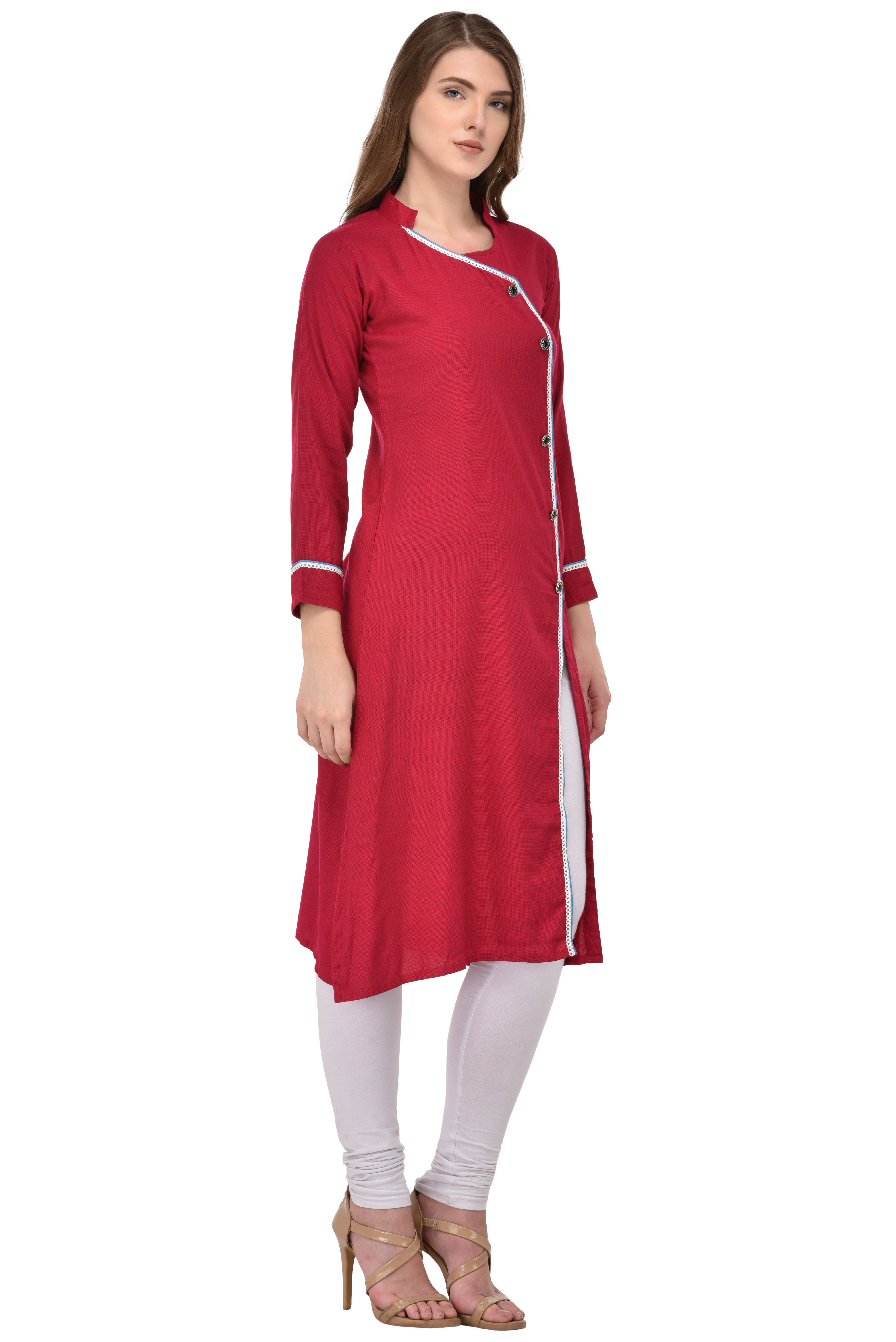 Maroon Hand Work Kurtis