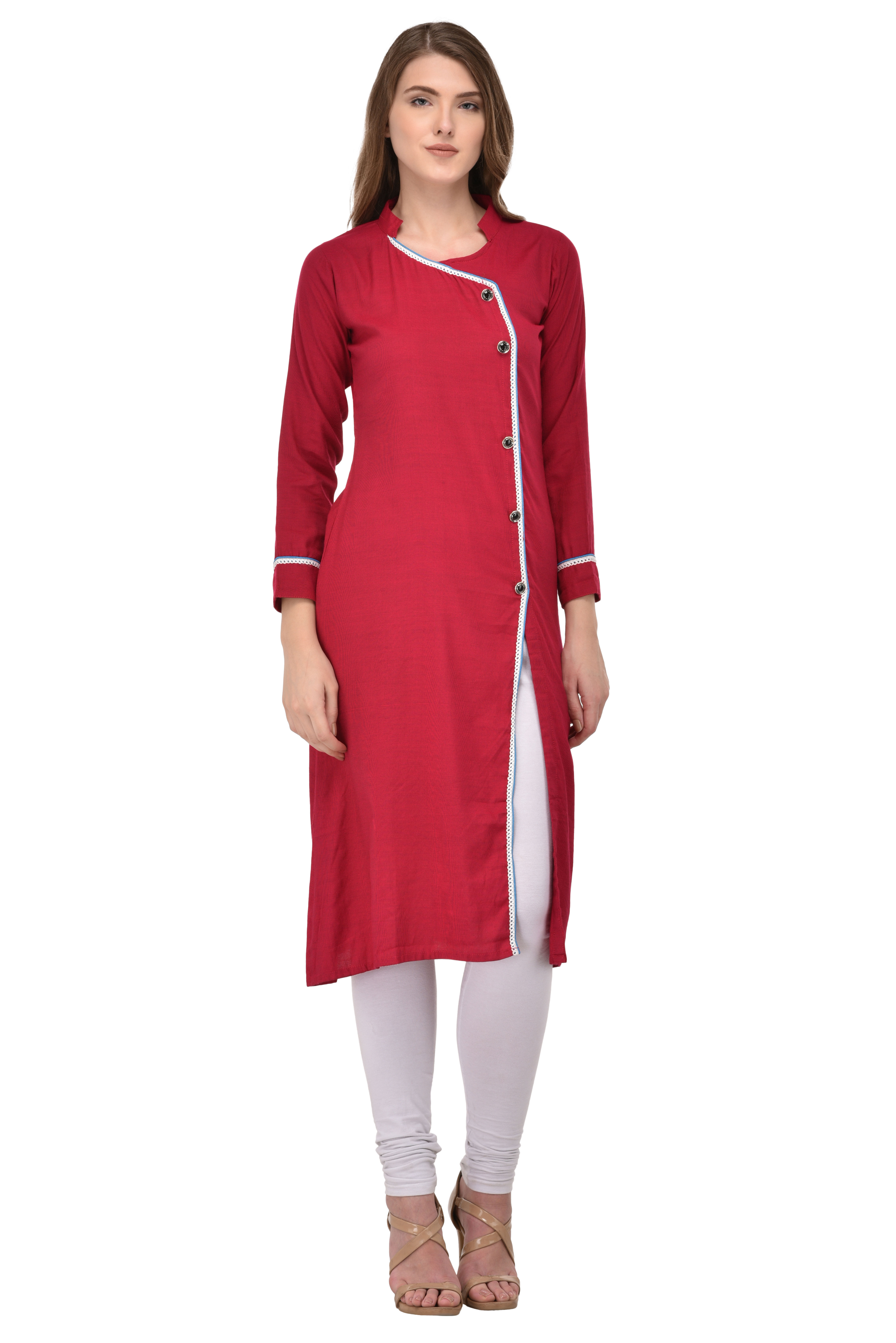 Maroon Hand Work Kurtis