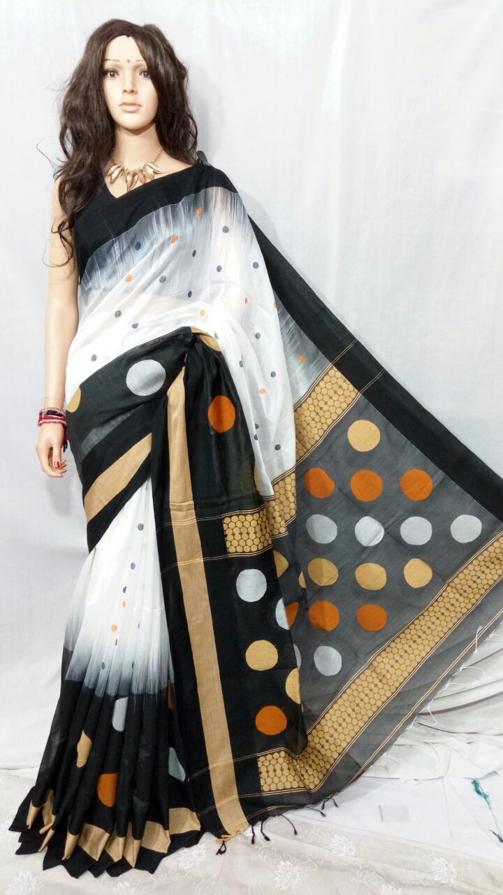 Red Ikkat Handloom Saree