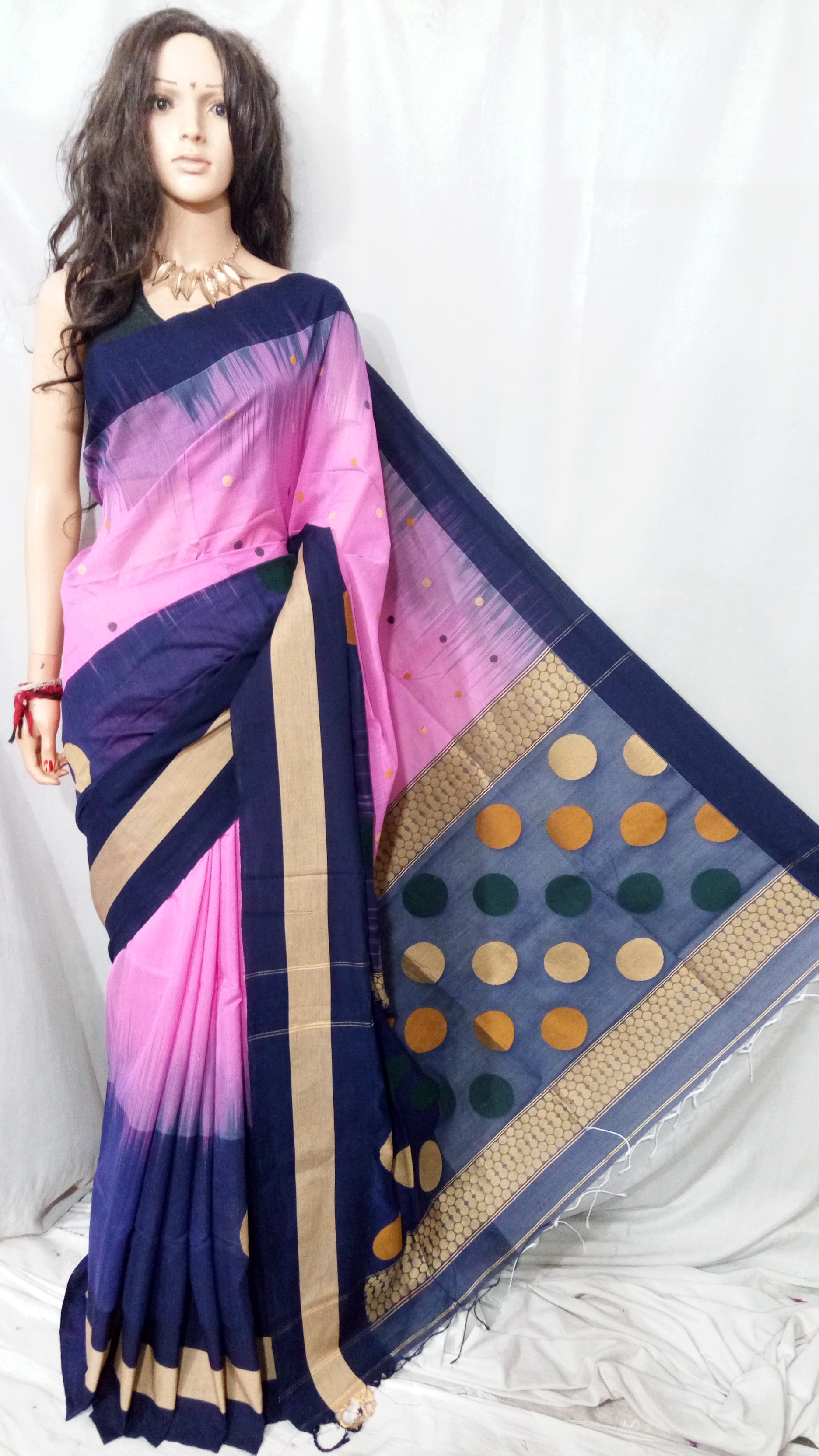 Red Ikkat Handloom Saree