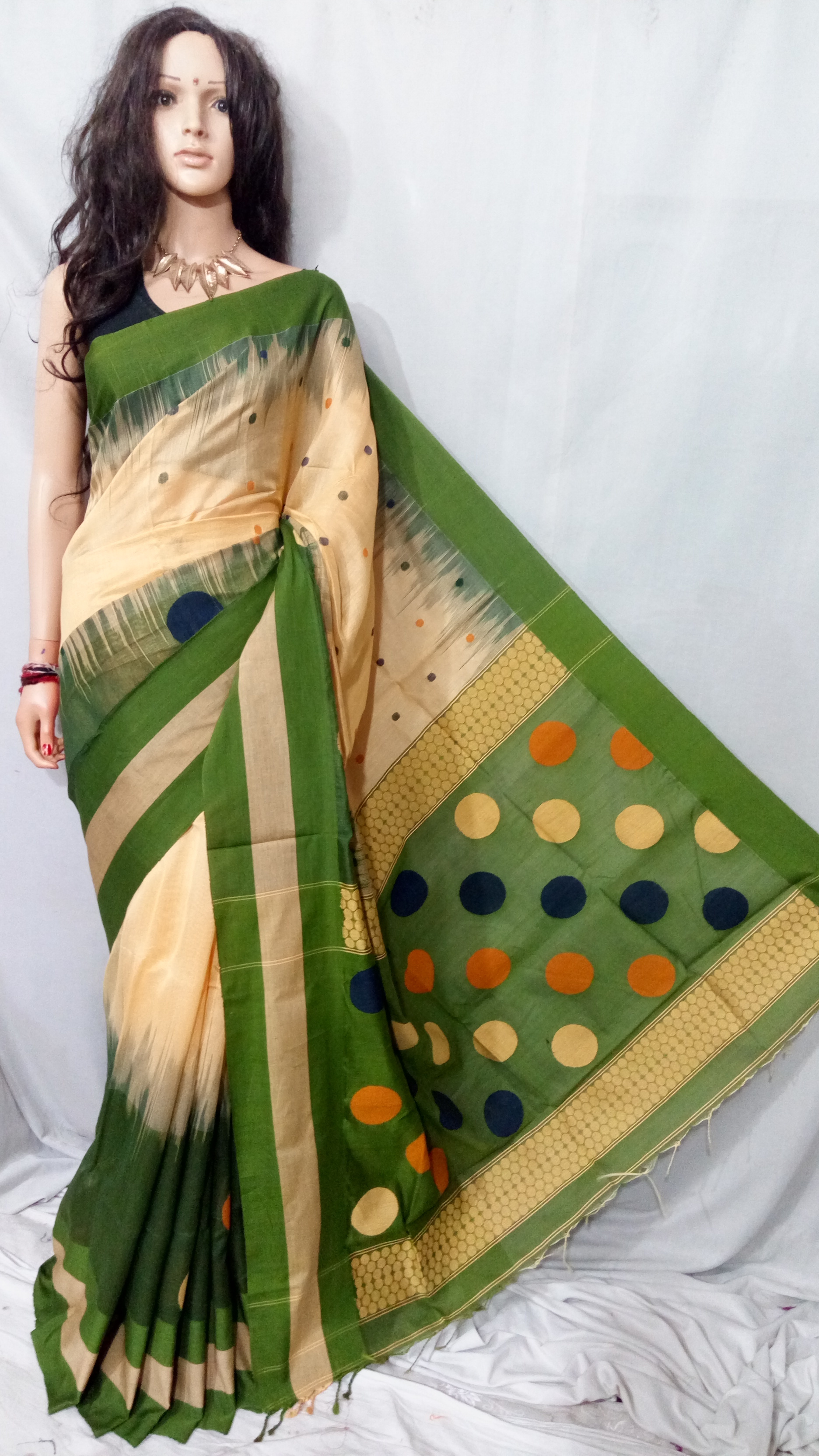 Red Ikkat Handloom Saree
