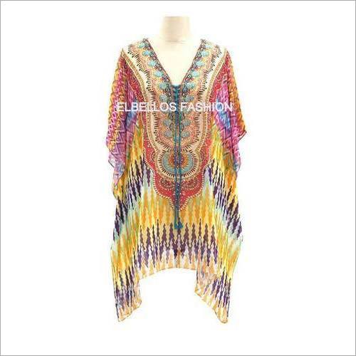 डिजिटल प्रिंटेड फैंसी कैफतान