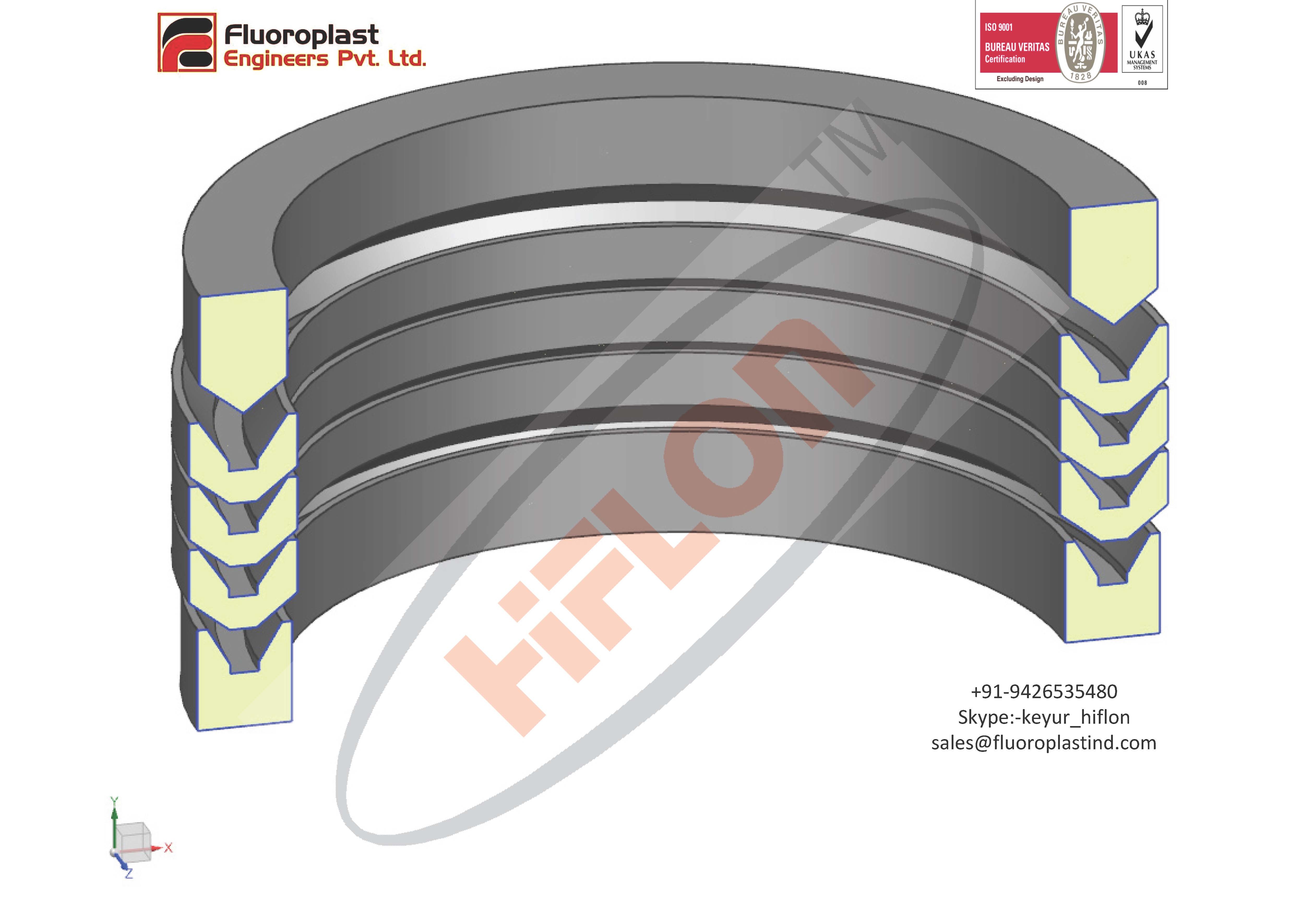 Chevron Seals - Multi-lip Design With Hinge Action | Ideal For Medium To Heavy Duty Applications, Effective Sealing For Low & High Pressure Conditions