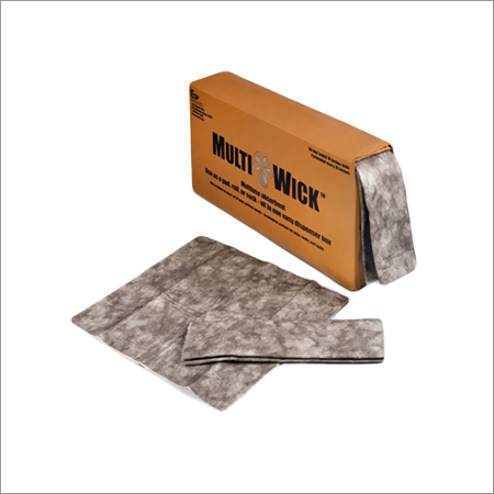 Multi Wick Absorbent Pad - Recycled Material, Various Dimensions, Gray Color | High Durability, Versatile Oil Absorbent Solution