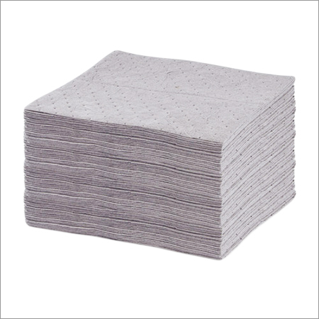 Universal Meltblown Absorbent Pads - Meltblown Polypropylene, 16" x 16", Gray, 100 GSM, 3-Layer Design, Bulk Pack for Oil Absorption