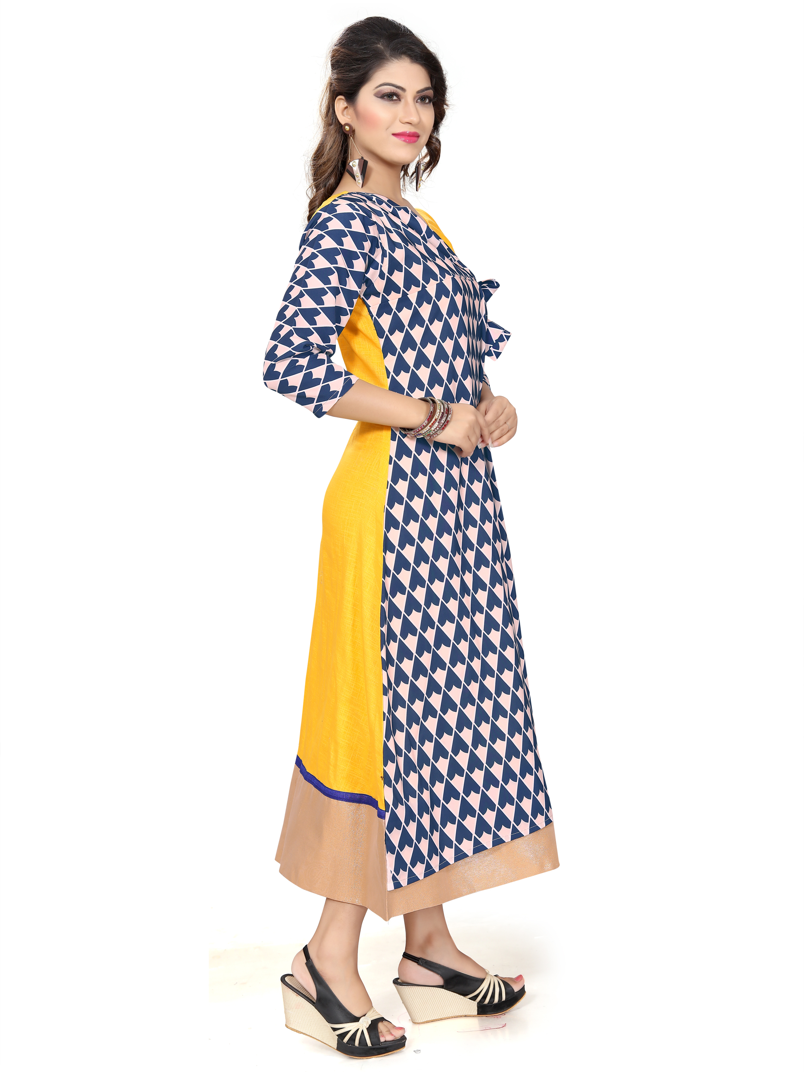 Yellow Selfi Kurtis