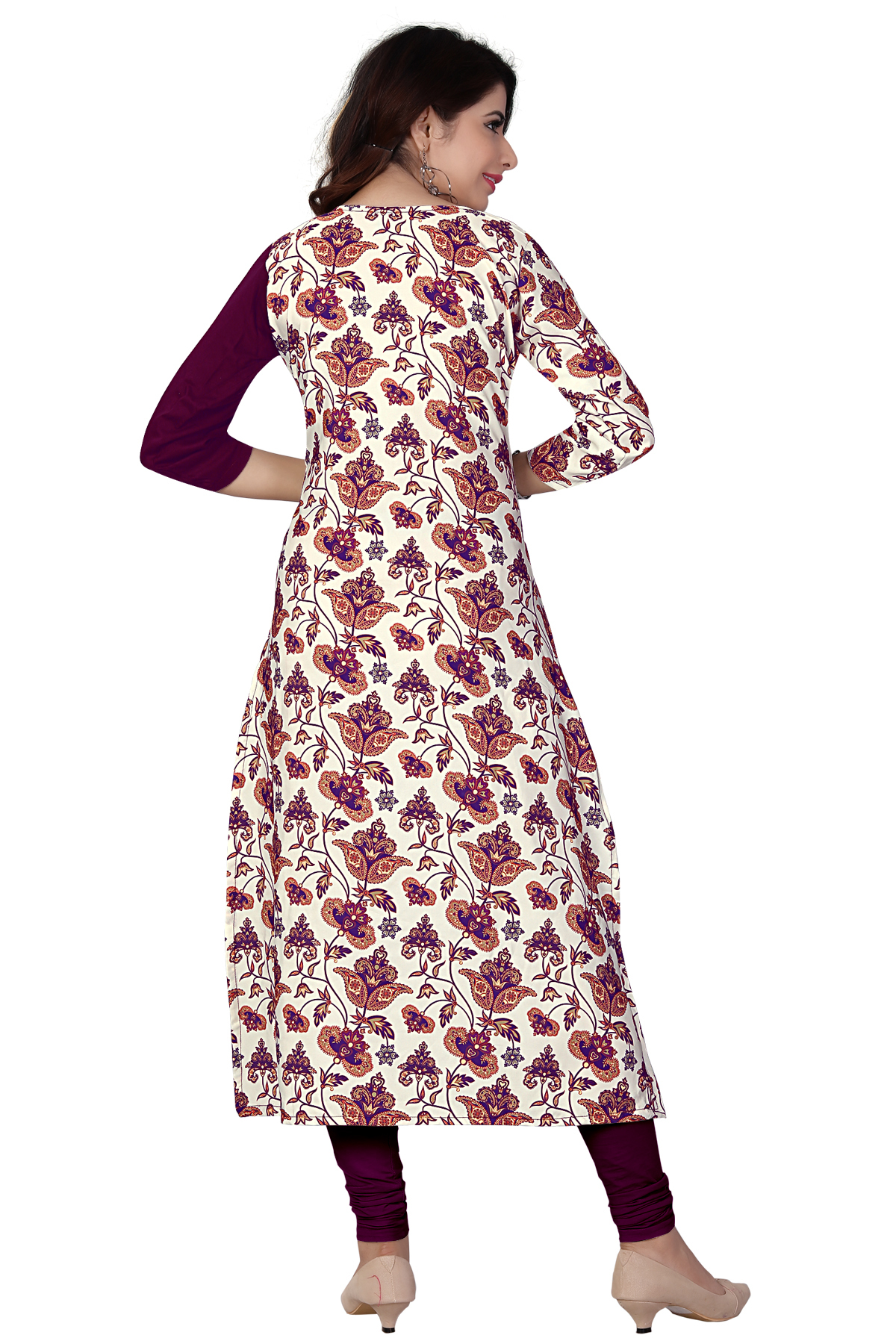 Purple Kashmiri Kurtis