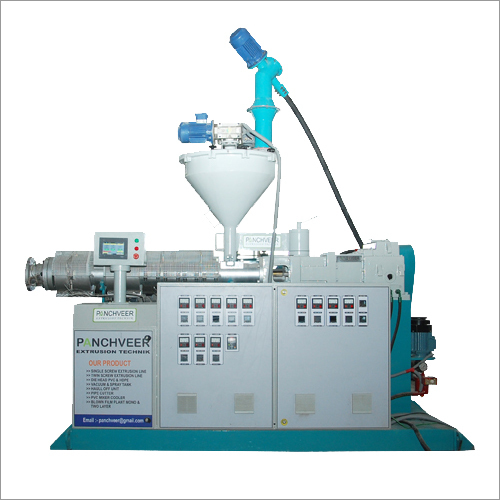 White Pipe Extruder Machine