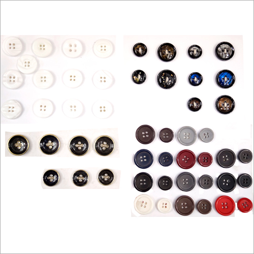 Fancy Blazer Button - Plastic Material, Round Shape, Multi Color | 2 and 4 Hole Design, Lightweight and Highly Durable