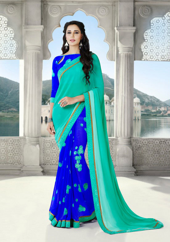 Multicolour Saree Exotica 6661-6672 Georgette Saree Catalog With Border Work