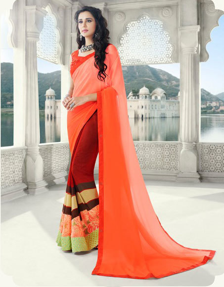 Multicolour Saree Exotica 6661-6672 Georgette Saree Catalog With Border Work