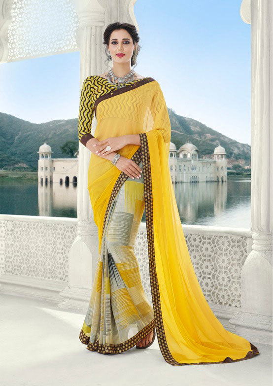 Multicolour Saree Exotica 6661-6672 Georgette Saree Catalog With Border Work