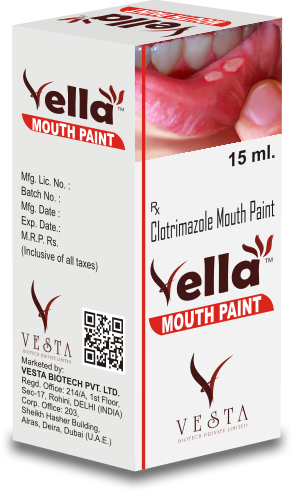 Vella Mouth Ulcer Paint Age Group: Children
