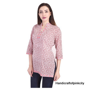 Cotton Short Kurtis Bust Size: 42 Inch (In)
