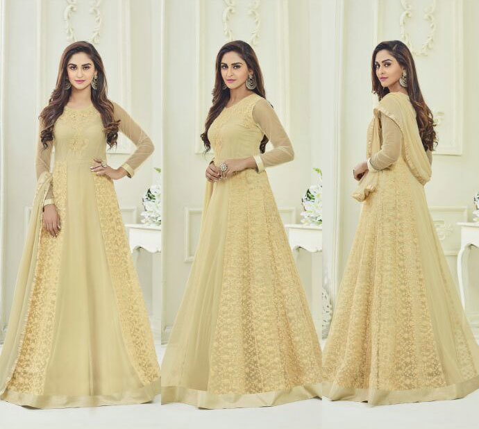 Multicolour Stylish Gown Style Anarkali Suits