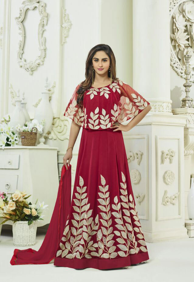 Multicolour Stylish Gown Style Anarkali Suits
