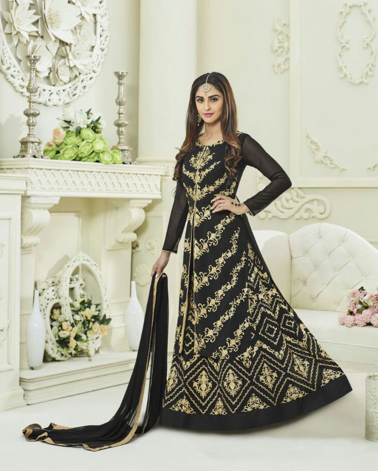 Multicolour Stylish Gown Style Anarkali Suits