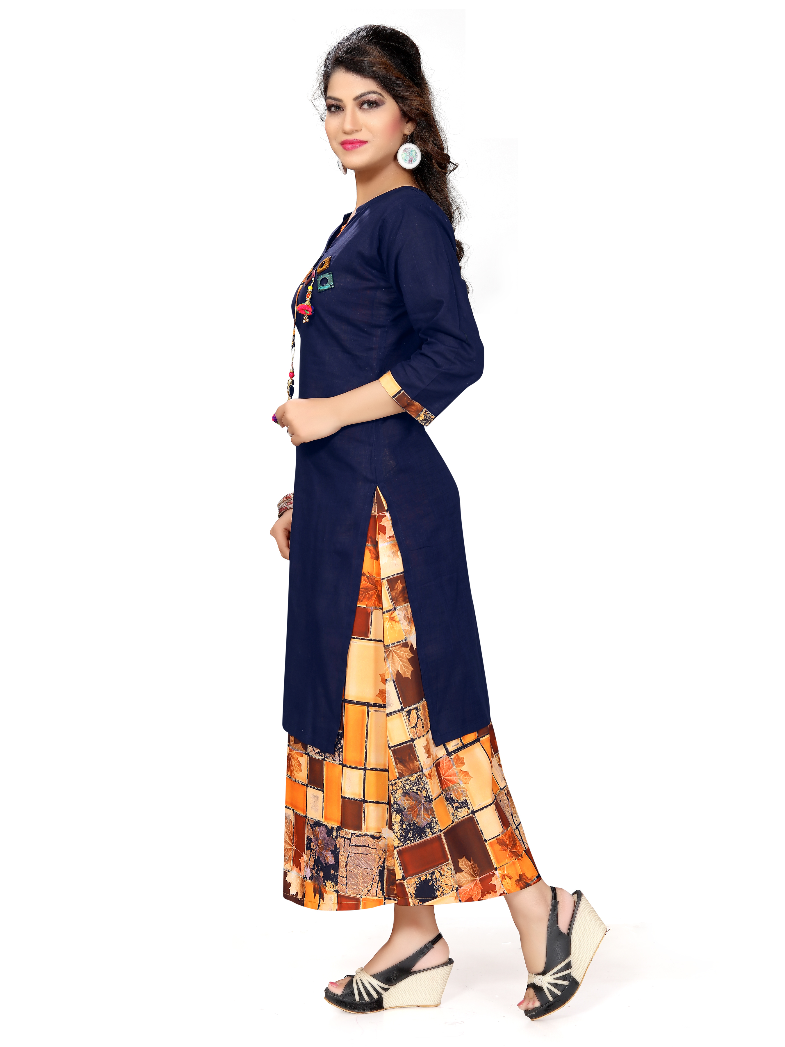 Blue Trendy Kurtis