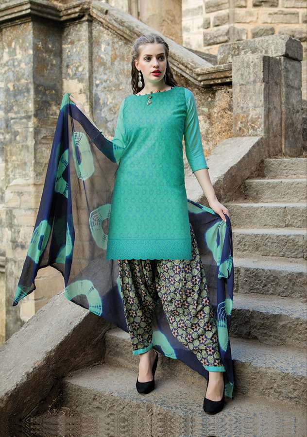surat cotton dress Kameez Cotton Frock Style Churidar South Cotton Churidar Set Suryajyoti Kalki Vol-4 Cotton Dress Material Wholesale Market SURAT