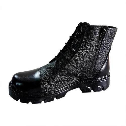 Black Leather Army Shoes