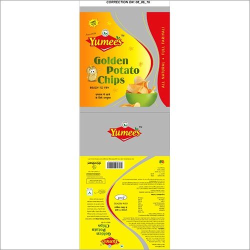 Golden Potato Chips - High Quality Potato, Stir-Fried Aloo Chips , Salty Flavor with Hygienic Preparation and Safe Packaging for Freshness