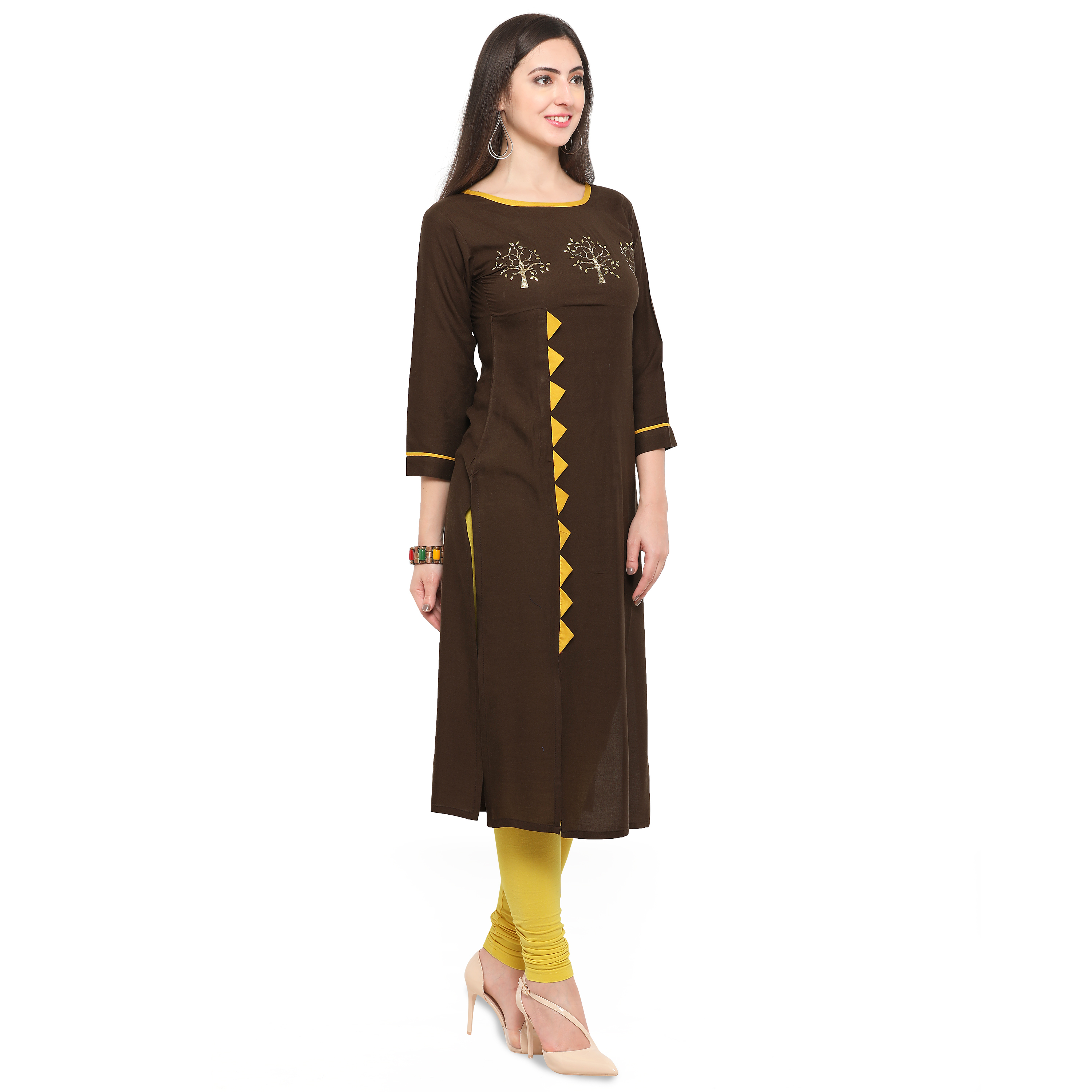 Coffi Color Ladies Designer Kurta