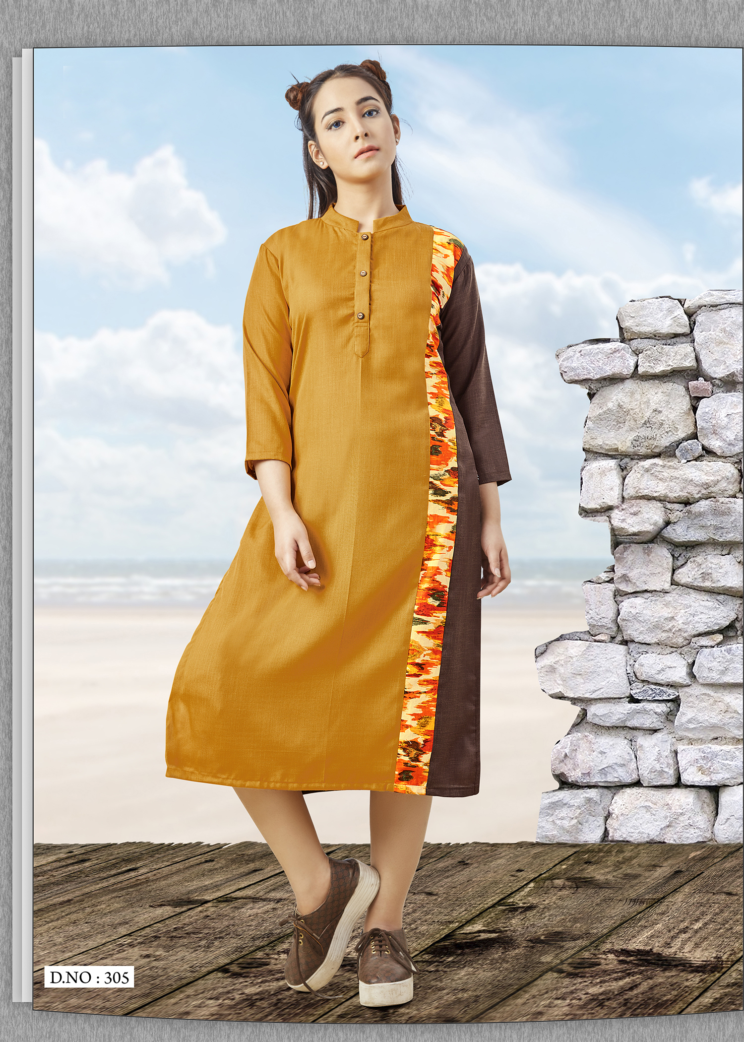 Ladies Kurti - Maslin, Cotton & Slub Fabric | Yellow Casual Dress, All Season, Plain Dyed