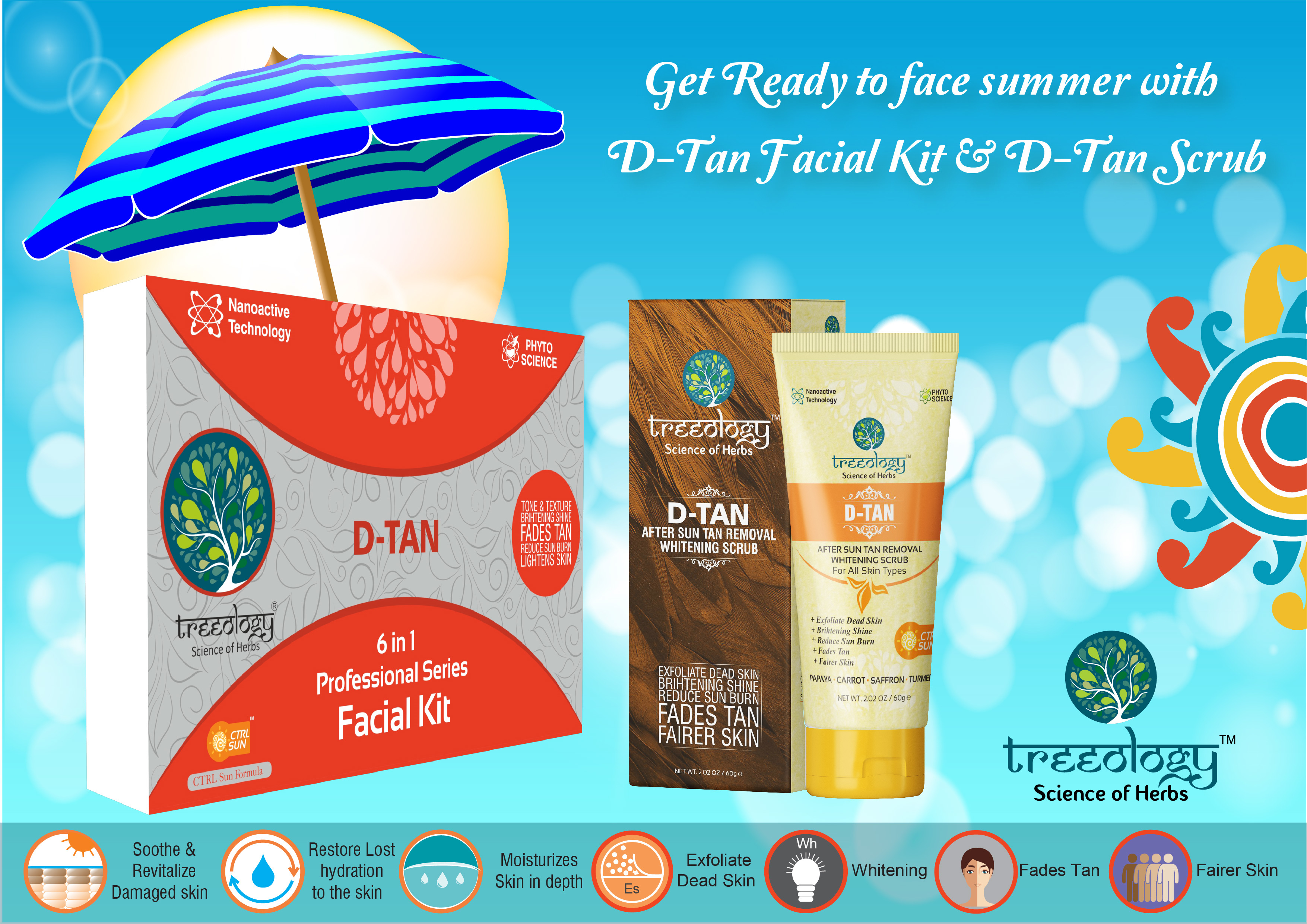 D-tan Facial Kit - Age Group: 18-50