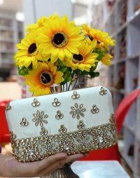 White Buy Designer Clutch Online