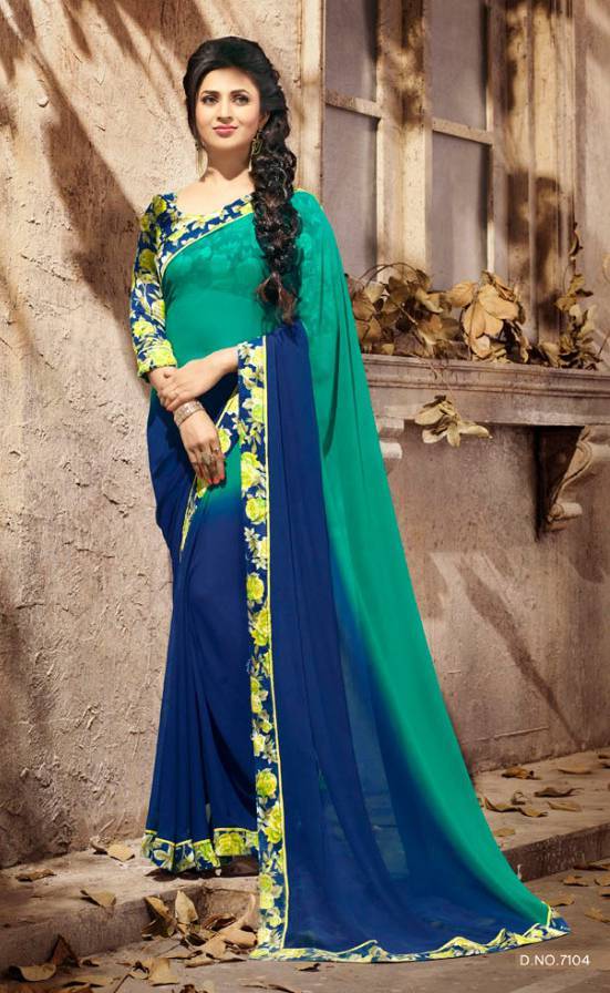 Sethnic Wholesale Pure Georgette Printed Saree Catalog Supplier - Georgette, 5.5 Mtr Length, Multicolour With Printed Pattern, Bollywood Style