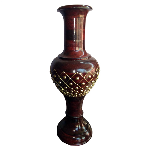 Handcrafted Wooden Flower Vase