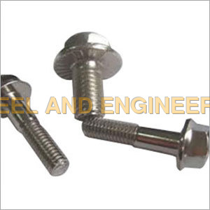Hex Flange Bolt - Steel, M5-M12 Diameter, 12-100 Mm Length | Galvanized Finish, Silver Color, Low Maintenance, High Reliability