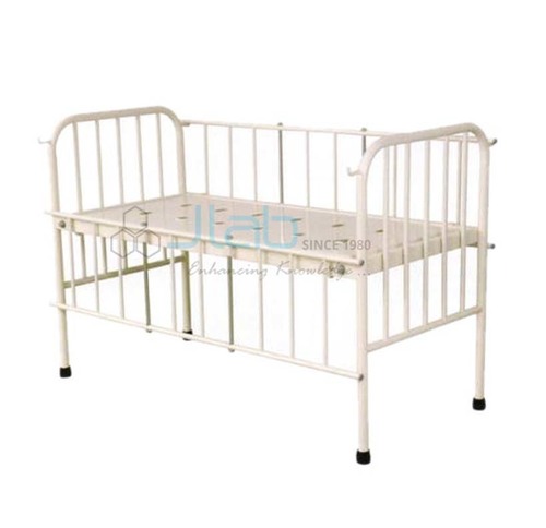 Pediatric Bed - Steel Frame 137x76x60 mm | Adjustable Height, Durable, Easy Cleaning, Reliable Design, Safety Railings, Strong Support