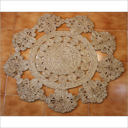 Hand Woven Jute Rug - Eco-Friendly Material, Large 5x7 Feet, Natural Beige Color | Durable Texture, Artisan Crafted
