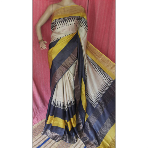Zari Border Tussar Exclusive Saree