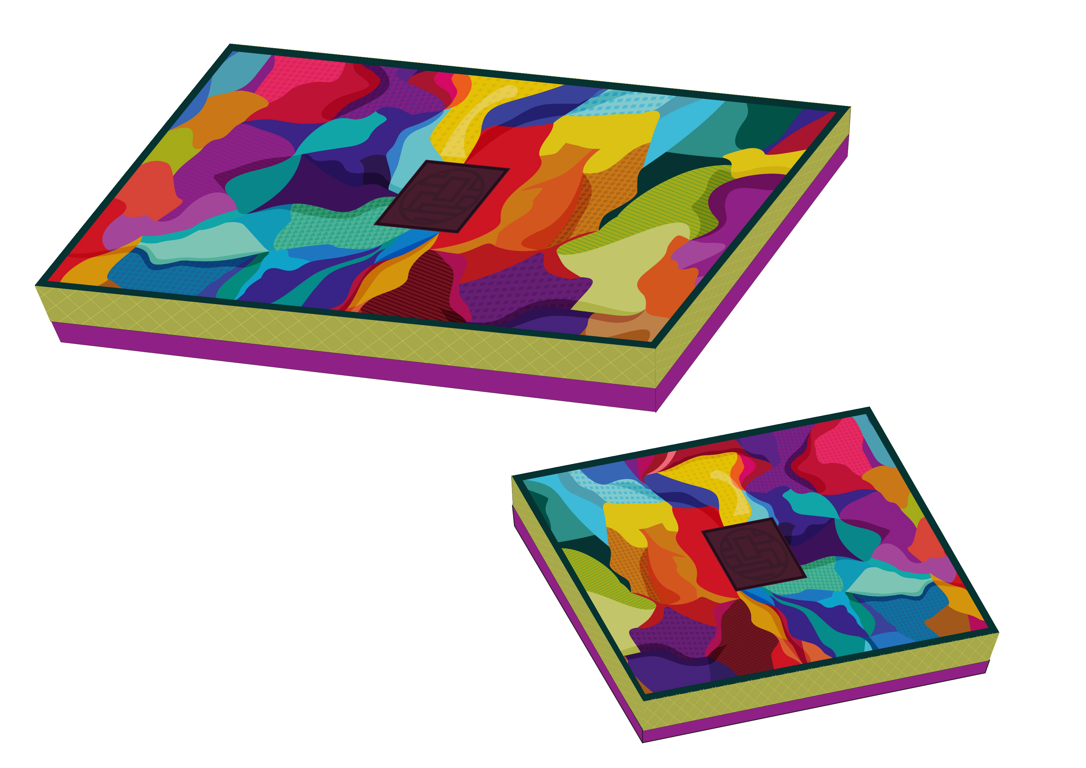 Chocolate Box 12 Pc - 1.2mm Rigid Paper | Multi-color Design With Matt Lamination & Spot Uv Finish, Handmade Elegance For Chocolate Packaging
