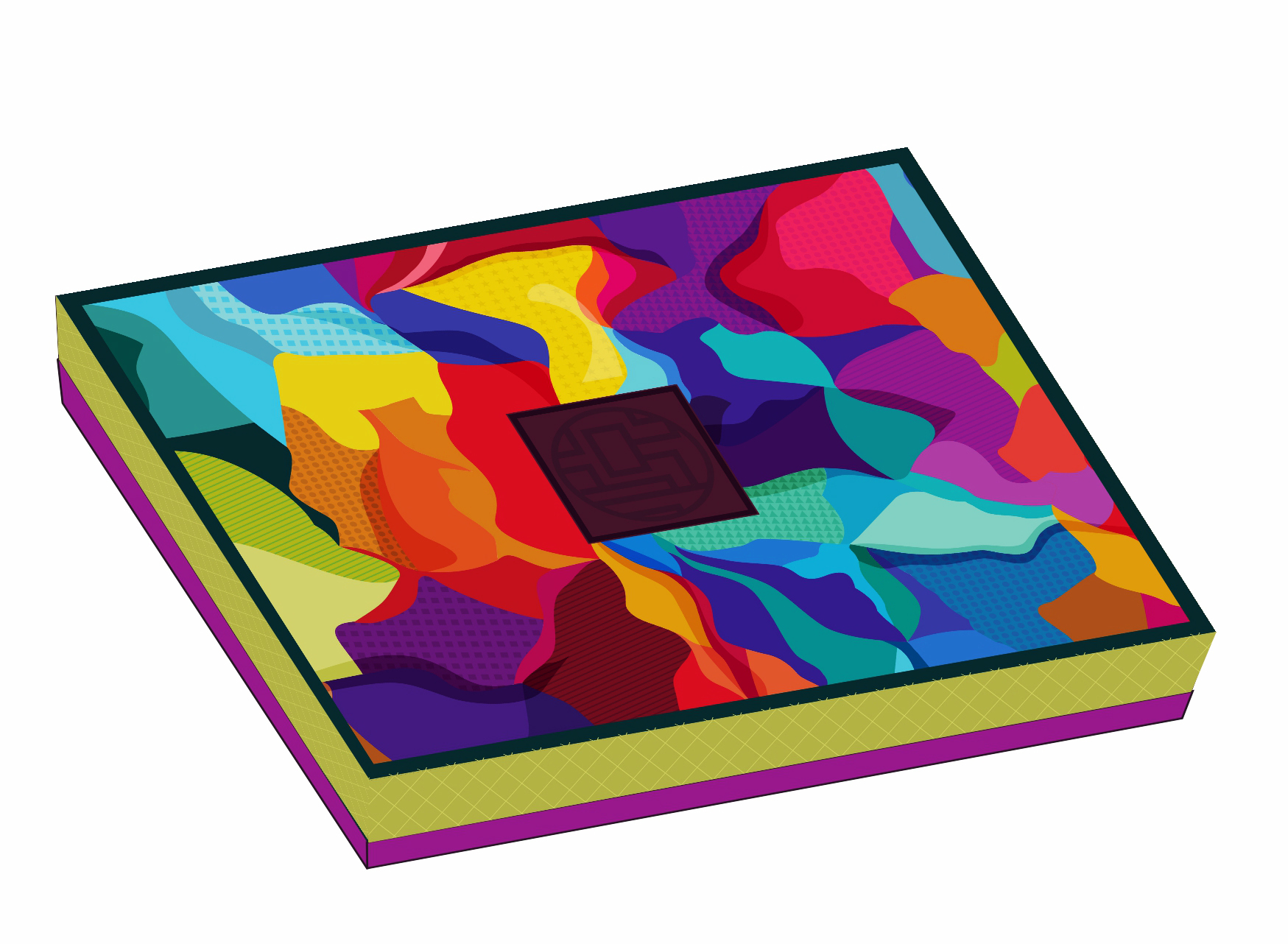 Chocolate Box 12 Pc - 1.2mm Rigid Paper | Multi-color Design With Matt Lamination & Spot Uv Finish, Handmade Elegance For Chocolate Packaging