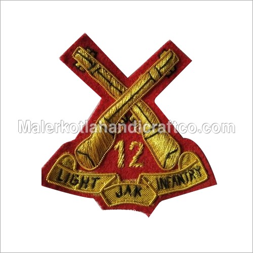 Red And Golden Jak Infantry Badge