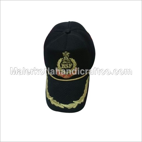 Military Cap - Woolen Material, Black Color | Designed For Military Use And Durability