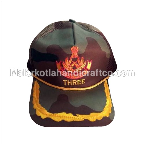 Army Cap - Woolen Material,  Green, Black, and Yellow Color | Military Grade Durability and Comfort