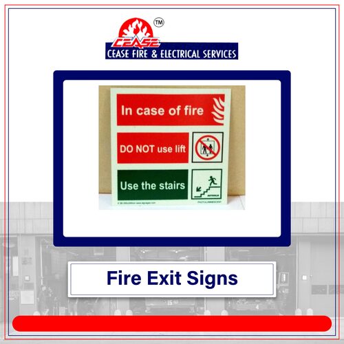 Fire Exit Signs - Durable Laminated Material, 12x8 Inches Size, Bright Green Color - High Visibility, Complies with Safety Standards, Easy Installation