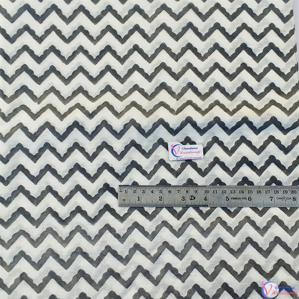 Lehriya Hand Block Printed Cotton Fabrics - 100% Cotton, 44 Inches Wide, Multicolor | Light In Weight, Exceptionally Soft, Washable, Colourfastness, 97 Approx Length