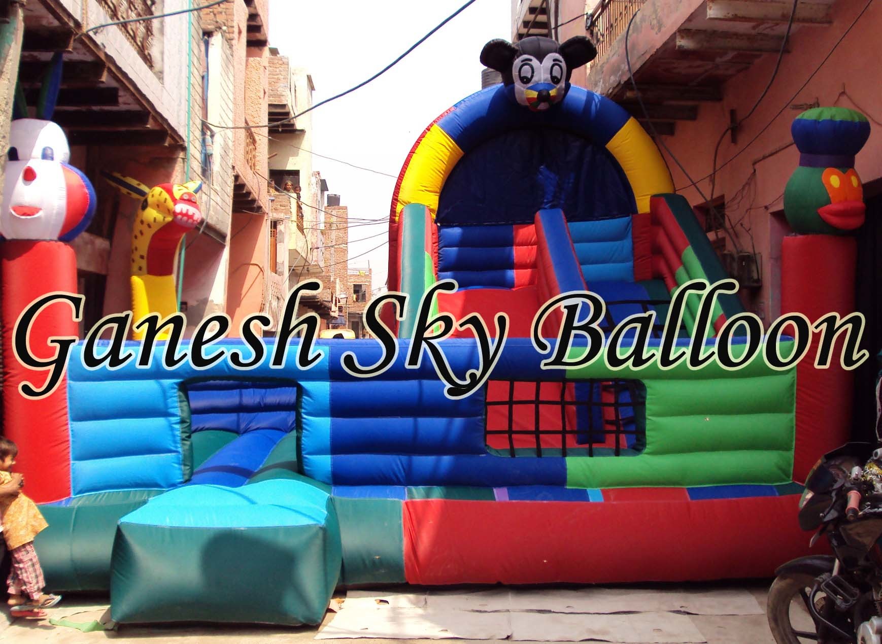 Multi Color Inflatable Sliding Bouncy