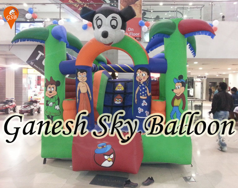 Multi Color Inflatable Sliding Bouncy
