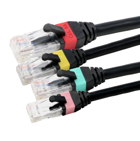 Cat6a 10g Utp 26awg Rj45 Patch Cable With Clips