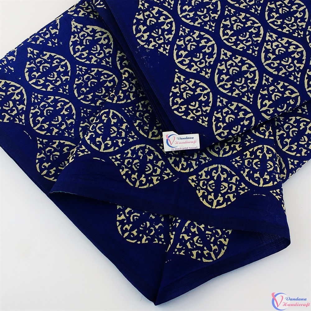Printed Fabrics - 100% Cotton, 10 Meters X 44-45 Inches, Multi-colored | Hand Block Printed, Smooth Texture, Excellent Wrinkle Resistance