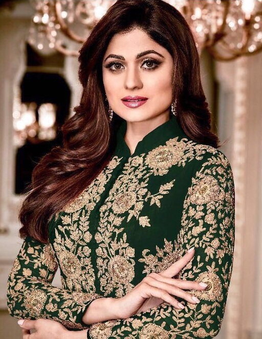 Faux Georgette Front Slit Straight Pant Suit - Dark Green Floral Embroidery, Includes Matching Santoon Bottom And Nazneen Dupatta