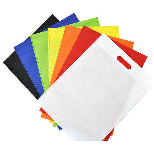 White D Cut Non Woven Shopping Bags